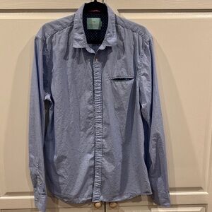 Men's Blue Button-Up Shirt